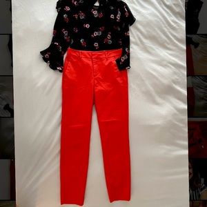 Zara Woman’s Red Business Capri Pants Size 2
